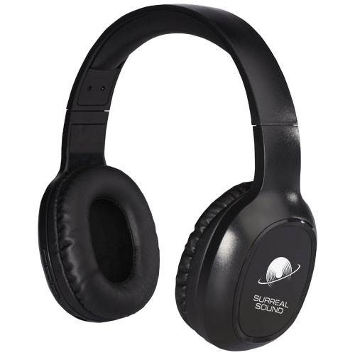 Obrázky: Černá bezdrátová sluchátka s mikrofonem z ABS, Obrázek 3