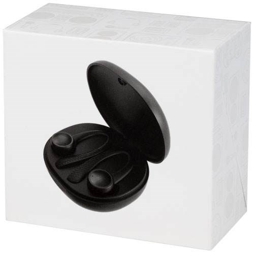 Obrázky: Černá bezdrátová sluchátka IPX5 v krabičce, Obrázek 9