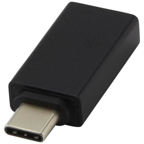 Obrázky: Černý hliníkový adaptér USB-C na USB-A 3.0