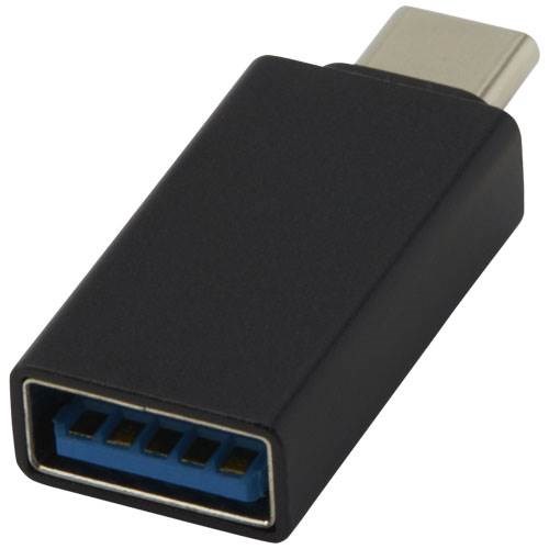 Obrázky: Černý hliníkový adaptér USB-C na USB-A 3.0, Obrázek 2
