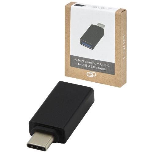 Obrázky: Černý hliníkový adaptér USB-C na USB-A 3.0, Obrázek 3