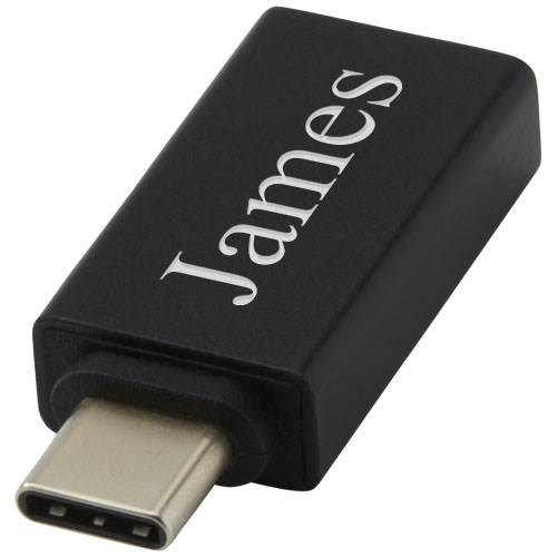 Obrázky: Černý hliníkový adaptér USB-C na USB-A 3.0, Obrázek 5