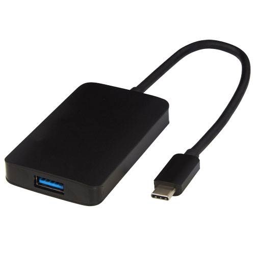 Obrázky: Černý adaptér USB C  s výstupy (USB-A/USB-C /HDMI), Obrázek 3