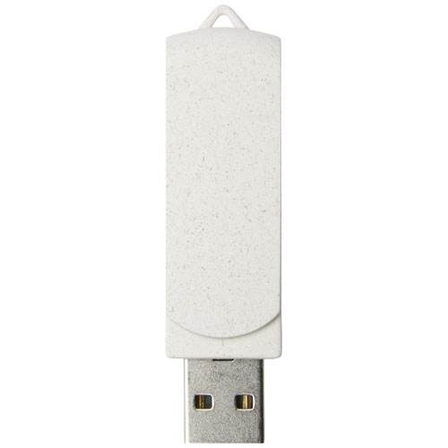 Obrázky: Béžový otočný USB flash disk z pšeničné slámy 4GB, Obrázek 2