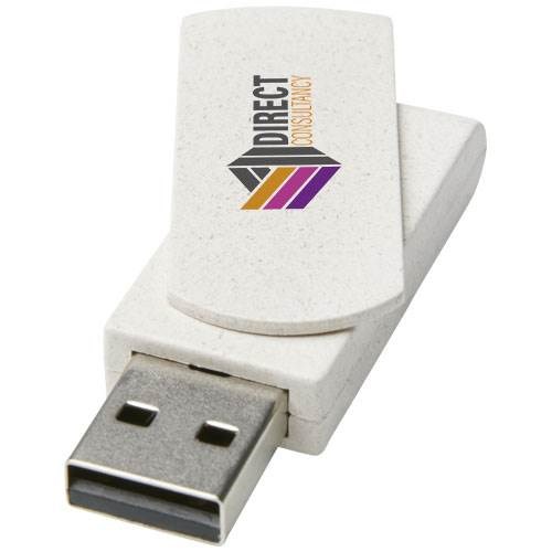 Obrázky: Béžový otočný USB flash disk z pšeničné slámy 8GB, Obrázek 4