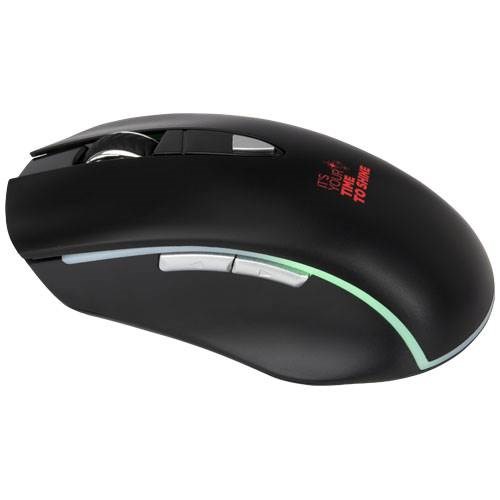 Obrázky: Černá podsvícená ergonomická myš z ABS plastu, Obrázek 3