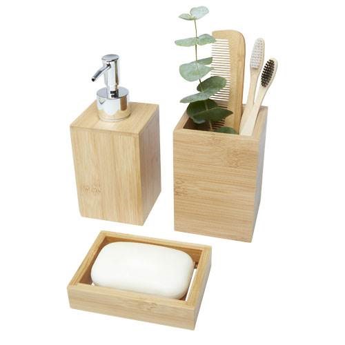 Obrázky: Třídílná bambusová koupelnová sada, Obrázek 2