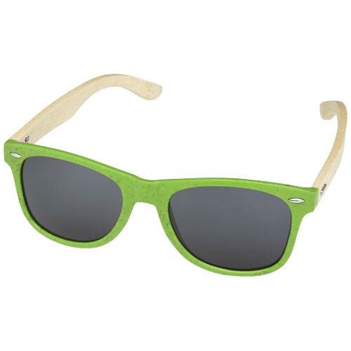 Obrázky: Bambusové sluneční brýle se zelenou obrubou