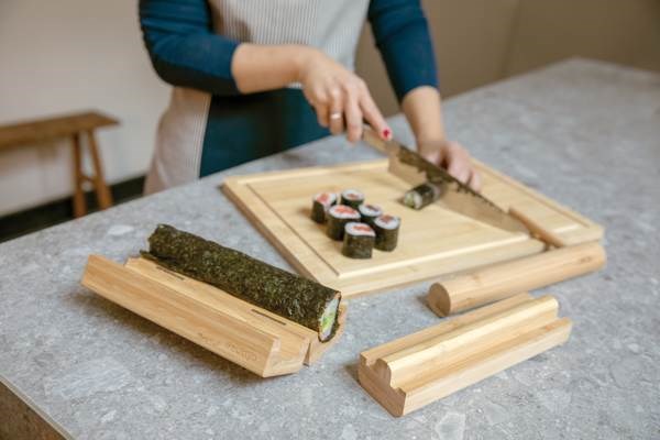 Obrázky: Bambusová sada na přípravu sushi Ukiyo, hnědá, Obrázek 4