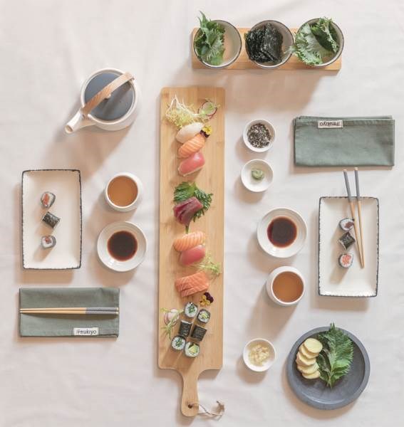 Obrázky: Sada na sushi pro 2 osoby Ukiyo, bílá, Obrázek 5