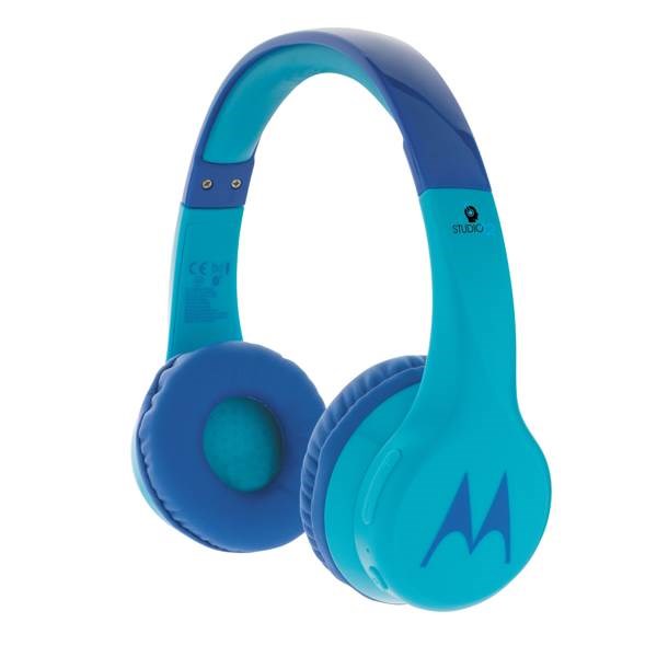 Obrázky: Dětská bezdrátová sluchátka Motorola JR301, modrá, Obrázek 3