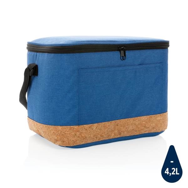Obrázky: Chladící taška XL s korkovým detailem, modrá, Obrázek 1