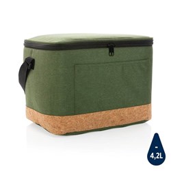 Obrázky: Chladící taška XL s korkovým detailem, zelená