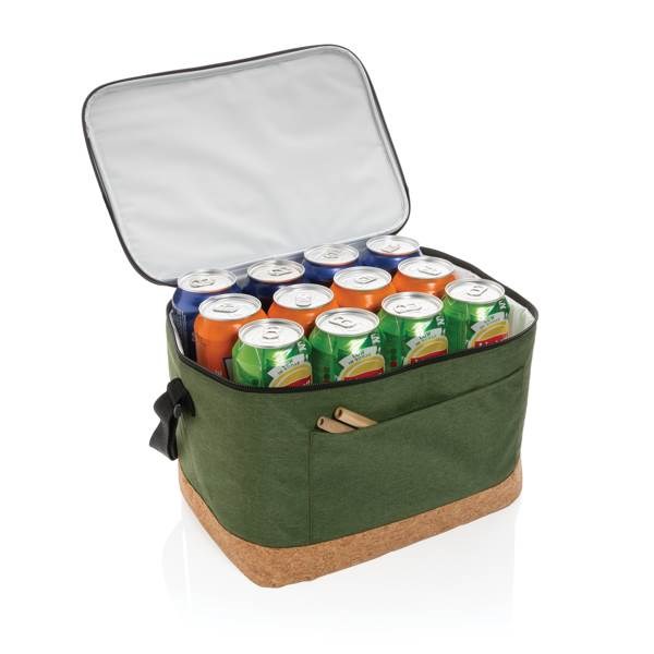 Obrázky: Chladící taška XL s korkovým detailem, zelená, Obrázek 5