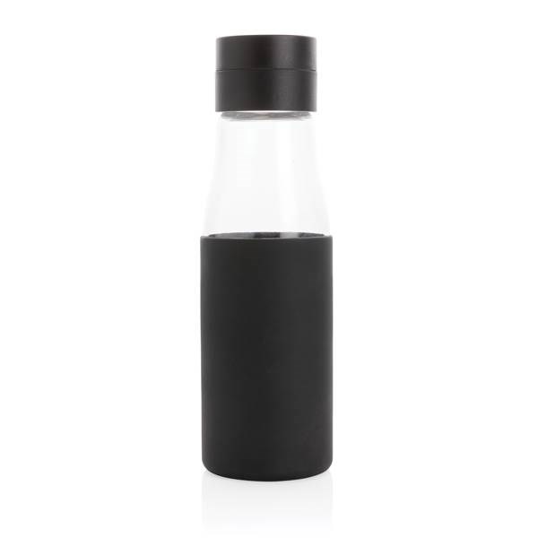 Obrázky: Skleněná láhev Ukiyo sledující pitný režim, černá, Obrázek 3