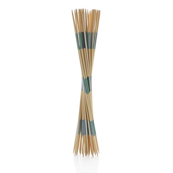 Obrázky: Velká sada hry mikádo z bambusu, hnědá