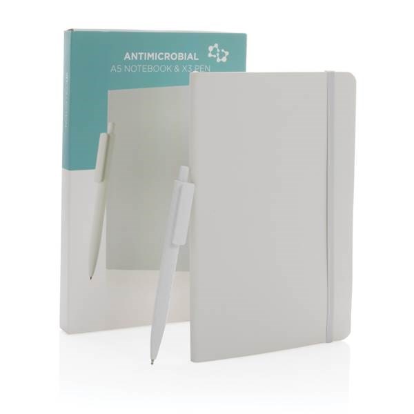 Obrázky: Bílý zápisník s perem s antimikrobiální ochranou, Obrázek 8