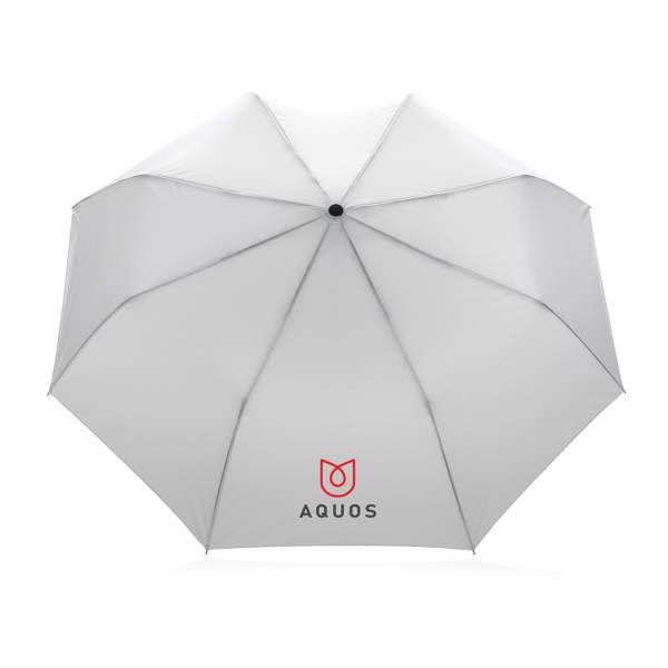Obrázky: Bílý automatický deštník ze 190T RPET AWARE, Obrázek 8