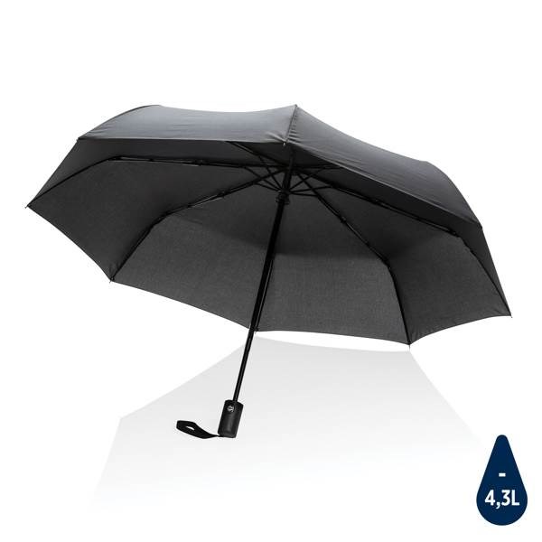 Obrázky: Černý rPET deštník - automatické otevírání/zavírání