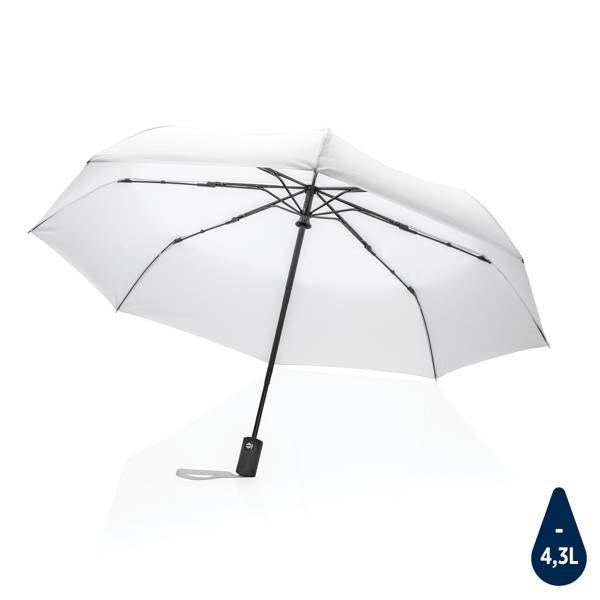 Obrázky: Bílý rPET deštník - automatické otevírání/zavírání