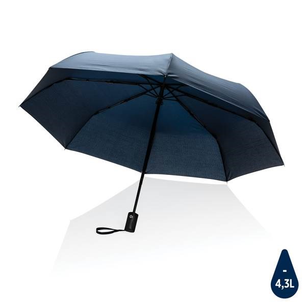 Obrázky: Modrý rPET deštník - automatické otevírání/zavírání