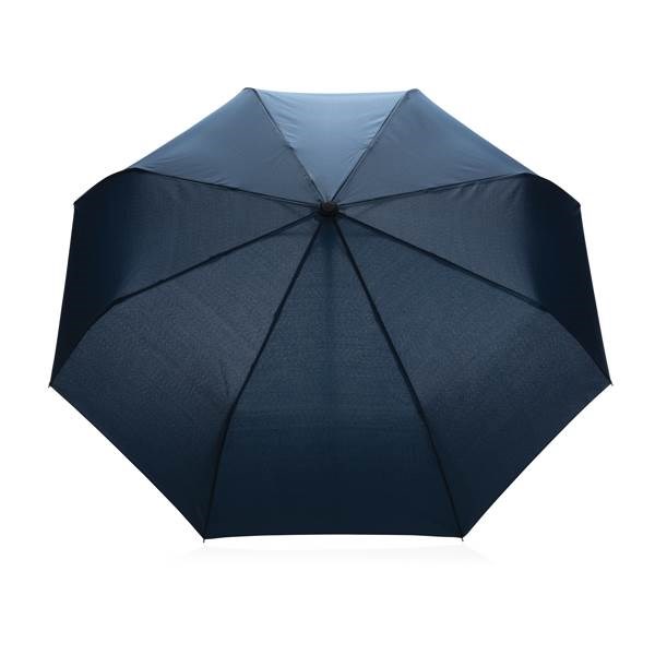 Obrázky: Modrý deštník rPET, zcela automatický, bambus. rukojeť, Obrázek 2