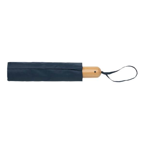 Obrázky: Modrý deštník rPET, zcela automatický, bambus. rukojeť, Obrázek 6