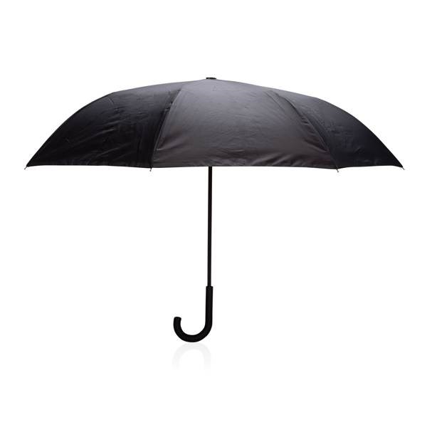 Obrázky: Šedý reverzní deštník ze 190T rPET, manuální, Obrázek 2