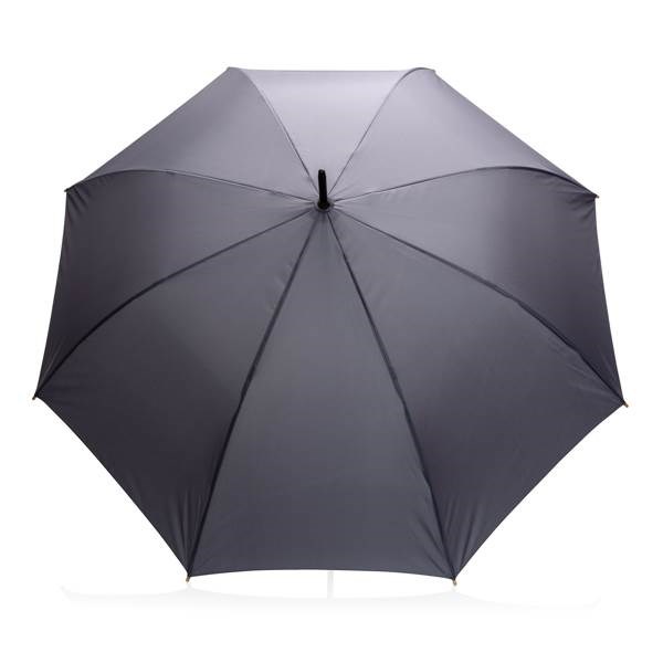 Obrázky: Automatický deštník rPET, madlo bambus, šedý, Obrázek 2