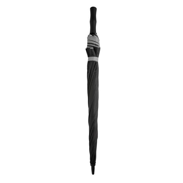 Obrázky: Dvoubarevný stříbrno/černý deštník rPET automatický, Obrázek 4