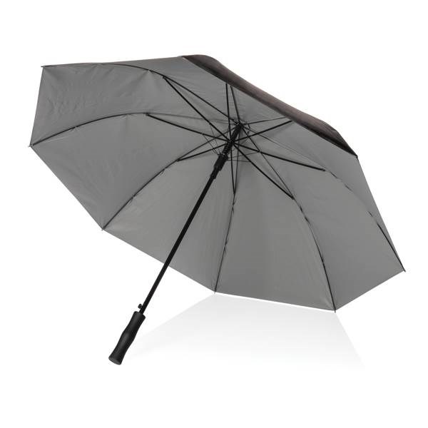 Obrázky: Dvoubarevný stříbrno/černý deštník rPET automatický, Obrázek 5
