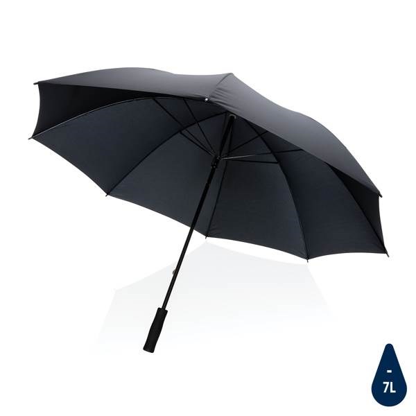 Obrázky: Černý větru odolný rPET deštník, manuální, Obrázek 1