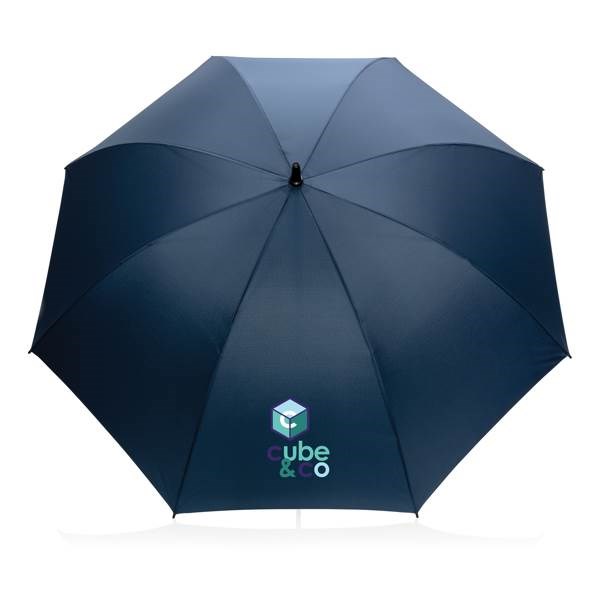 Obrázky: Modrý větru odolný rPET deštník, manuální, Obrázek 6