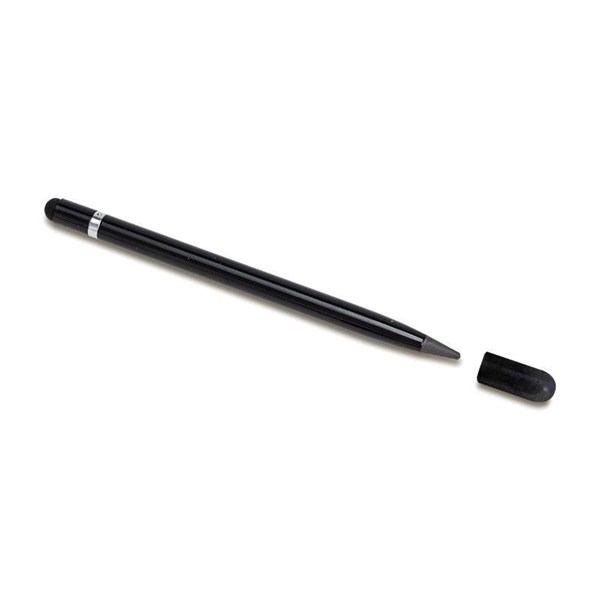 Obrázky: Dlouhověká tužka bez tuhy s gumou a stylusem,černá, Obrázek 2