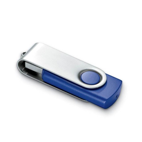 Obrázky: Stříbrno-stř. modrý USB flash disk 4GB