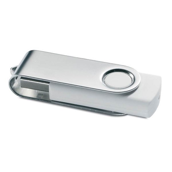 Obrázky: Stříbrno-bílý USB flash disk 8GB, Obrázek 1
