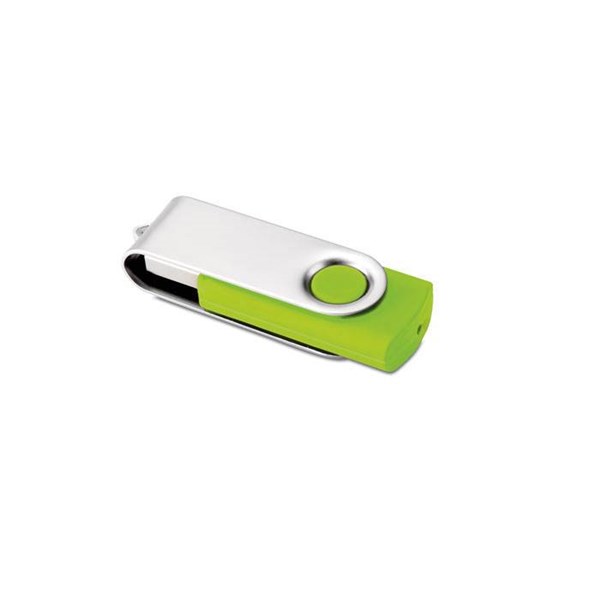 Obrázky: Stříbrno-limetkový USB flash disk 8GB, Obrázek 1