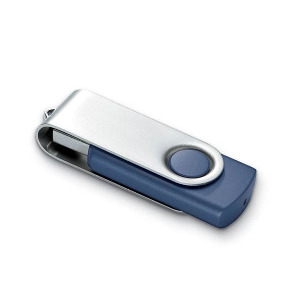 Obrázky: Stříbrno-tm. modrý USB flash disk 16GB, Obrázek 1