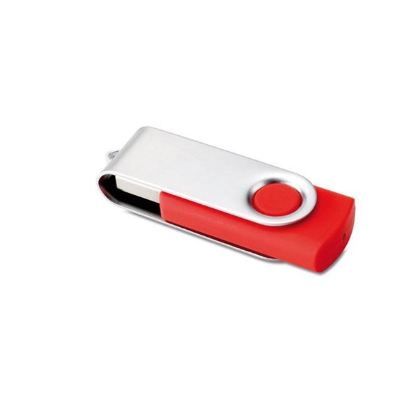 Obrázky: Stříbrno-červený USB flash disk 16GB