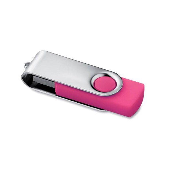 Obrázky: Stříbrno-růžový USB flash disk 16GB