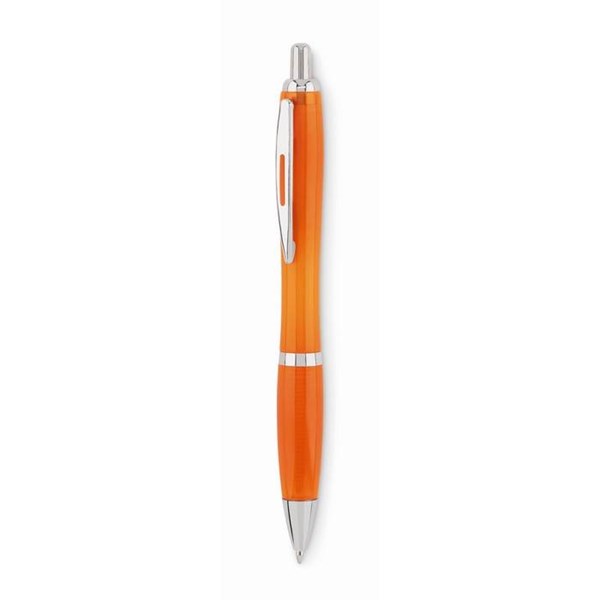 Obrázky: Oranžové plastové kuličkové pero z RPET