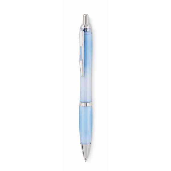 Obrázky: Světle modré plastové kuličkové pero z RPET, Obrázek 1