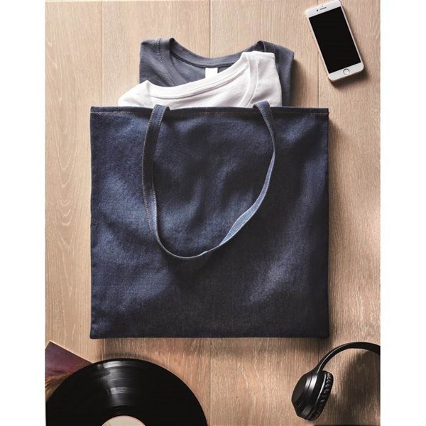 Obrázky: Modrá taška z recykl. džínoviny s dlouhými uchy, Obrázek 2