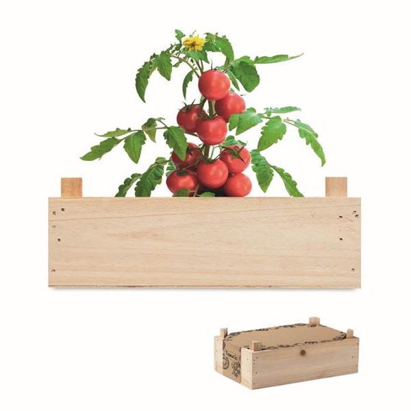 Obrázky: Sada pro pěstování rajčat v dřevěné přepravce, Obrázek 1