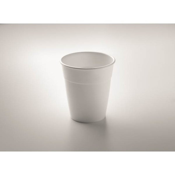 Obrázky: Bílý pohárek z PP, 350 ml, Obrázek 2