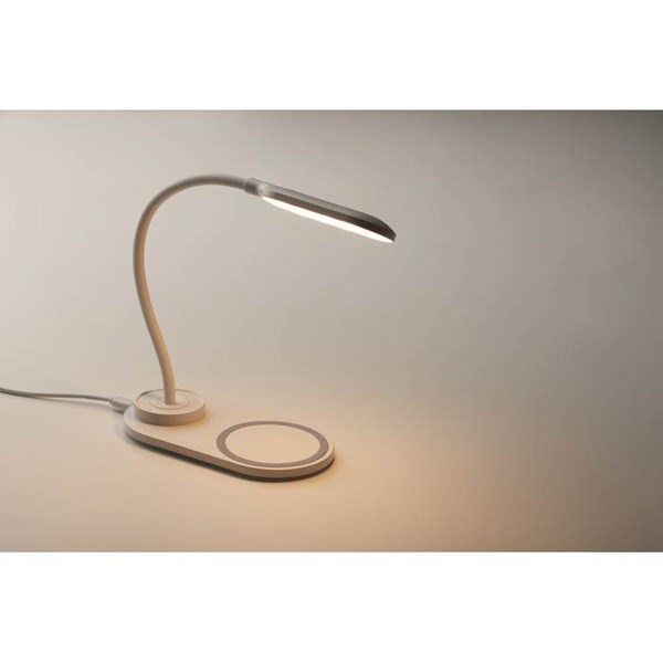 Obrázky: Bílá stolní lampička s nabíječkou 10W, Obrázek 6