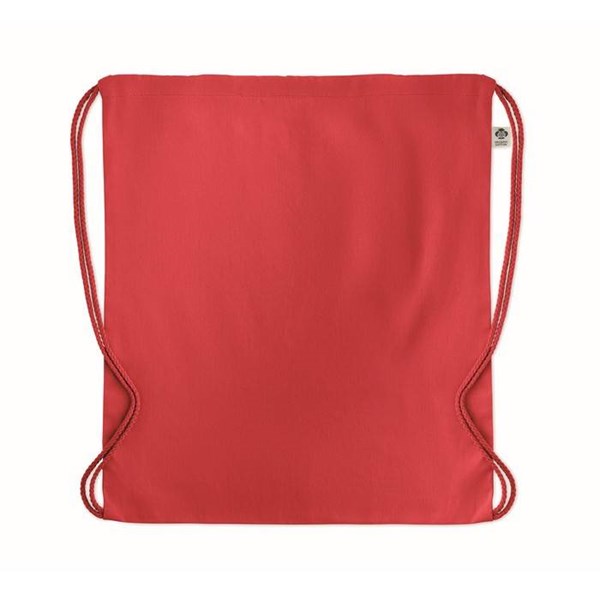 Obrázky: Stahovací batoh z bio bavlny, červený, Obrázek 2
