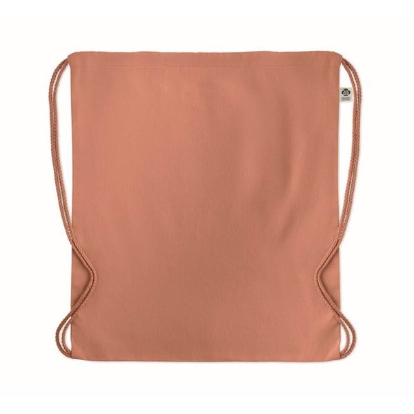 Obrázky: Stahovací batoh z bio bavlny, oranžový, Obrázek 3