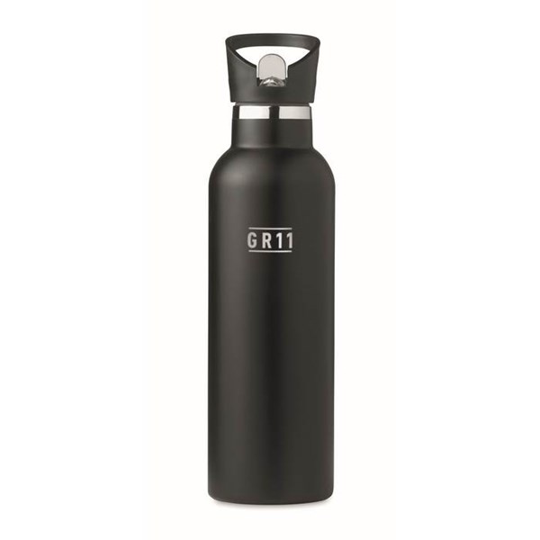 Obrázky: Dvoustěnná  nerezová láhev 700ml, černá, Obrázek 16