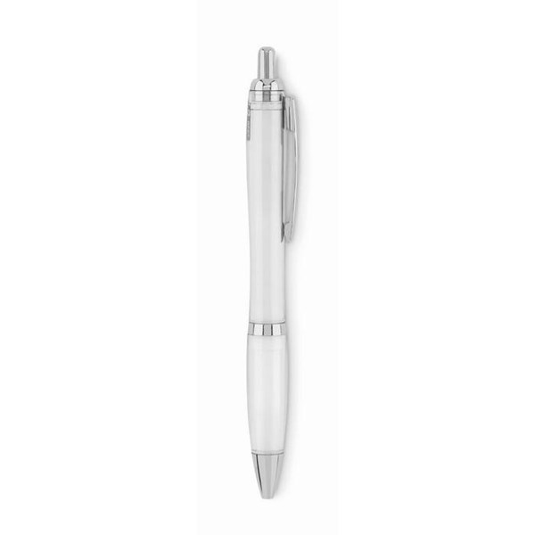 Obrázky: Bílé plastové kuličkové pero z RPET, Obrázek 3
